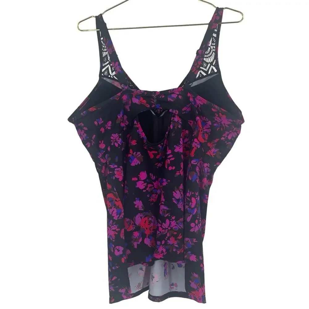 ✨NWT Swimsuits For All V-Neck Swim Tankini Top 42F